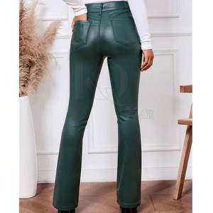 Pantalones de Cuero para Mujer, Cintura Media, Ajustados, Elásticos, Ecológicos, para Amantes de la Moda y Estilo Diario - Product Image 4