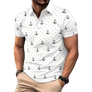 Service OEM de polos, polos pour hommes 100% coton à manches courtes, anti-rides, t-shirts polo pour hommes, polos lavables pour hommes - Product Image 1
