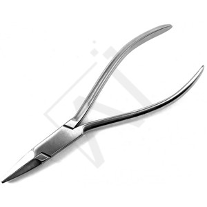 Pince à bec plat Accuram Dental 14 cm en acier inoxydable, outil orthodontique de précision pour maintien de fil, instrument de laboratoire orthodontique - Product Image 1