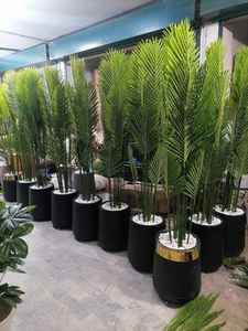 Ensemble de pots à fleurs modernes en fibre de verre, grands et petits, pour plantes d'intérieur et d'extérieur, jardin, balcon, terrasse, décoration durable, ronds, pour usage domestique - Product Image 3