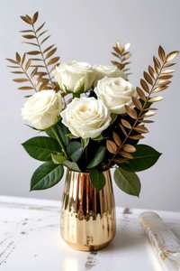 Florero de Metal Dorado de Lujo – Florero Cónico Moderno para Centros de Mesa de Boda, Decoración de Mesa para el Hogar y Hoteles - Product Image 3