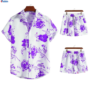 Trajes de Playa para Hombre, Cómodos y Transpirables, Colección de Verano, Camisa Personalizada con Botones, Pantalones Cortos de Playa - Product Image 4
