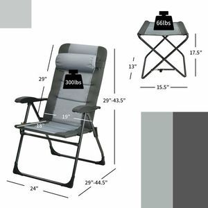 Set di sedie da pranzo pieghevoli per patio esterno con schienale regolabile, 2 pezzi, mobili da giardino resistenti - Product Image 6