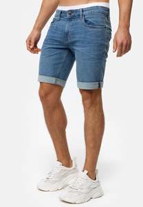 Shorts en jean baggy brodés taille haute pour hommes, coupe droite, 100 % coton, avec fermeture éclair, style skate, vente en gros personnalisée - Product Image 3