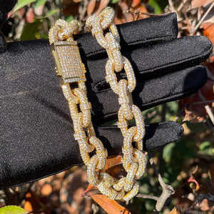 Chaîne de collier Hip Hop de haute qualité, maillons cubains, 16 mm, pavée de moissanite, grosse et lourde, style Iced Out Bling, chaîne Rolo pour hommes - Product Image 5