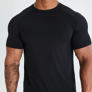 Camisetas de manga corta de poliéster Spandex de alta calidad, peso ligero, transpirable, venta al por mayor, camiseta de secado rápido para gimnasio para hombres - Product Image 4