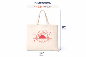 AMANI 300gsm <b>Canvas</b> <b>Tote</b> Bag 14x12 Heavy Duty Cotton Shopping Bag Long Handle Reusable Eco Friendly Washable Custom Print - Product Image 2