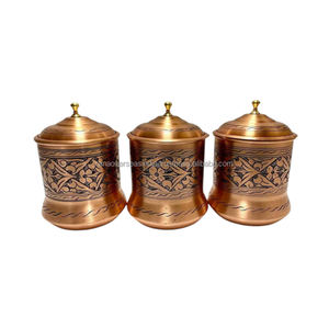 Top Grade Pure Copper Storage <b>Sets</b> for <b>Tea</b> <b>Coffee</b> <b>Sugar</b> & More Diverse Designs & Sizes at Affordable Rates From Trusted Supplier - Product Image 1