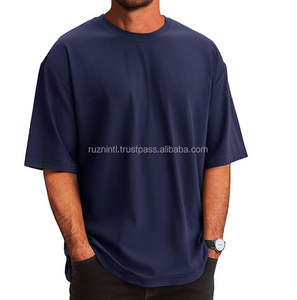 Camiseta de Verano para Hombre, Talla Grande, 100% Algodón, Personalizada, Lisa, con Estampado, Corte Regular, Estilo Urbano, Cuello Redondo - Product Image 1