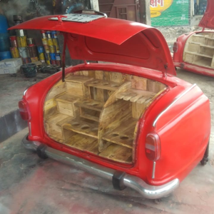 Réplique du meuble à vin Ambassador Car |   Meuble de rangement de style automobile vintage classique pour la décoration de la maison ou du café - Product Image 4