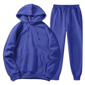Best Selling Men's Polyester/Cotton Blend Plus Size Casual Sweat Suits for Winter with Custom Printing - Product Image 4