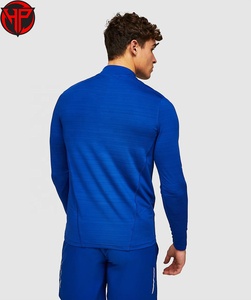 เสื้อยืดกีฬาผู้ชายคุณภาพสูงแบบรัดรูป คอซิป แขนยาว เสื้อยืดออกกำลังกายผู้ชาย เสื้อยืดระบายอากาศอุ่นสบายสำหรับผู้ชาย - Product Image 6