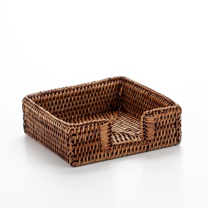 Vietnam producer wholesale hand-made rattan napkin holder basket sets for party tables decoration - Product Image 3