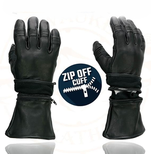 Gants en cuir noir pour homme Samroz Sports - Product Image 3