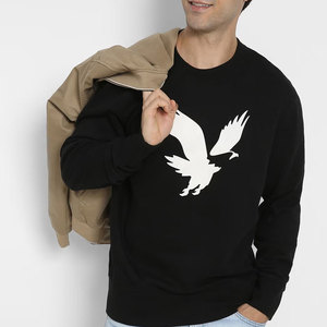 เสื้อสเวตเชิ้ตแขนยาวทรงโอเวอร์ไซส์ คอทรงกลม ผ้าเทอร์รี่ 380 กรัม สำหรับผู้ชาย สั่งทำได้ พิมพ์ลายผ้าฝ้าย 100% ดีไซน์แบบดิสเทรส - Product Image 3