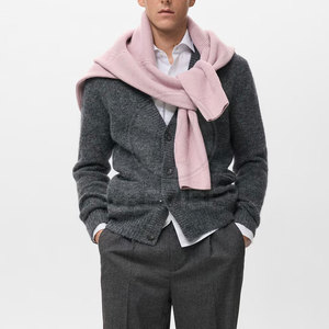 Factory Direct Sale Customized Color Winter 100% Cotton High Quality Breathable Flexible Knit <b>Cardigan</b> <b>Sweater</b> - Product Image 2