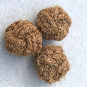 Supplier sale braided pet <b>ball</b> from natural coconut fiber chewable <b>balls</b> eco-friendly pets toy - Product Image 1