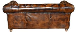 Sofá de Dos Plazas de Cuero Buff al Por Mayor, Modelo Chesterfield Elegante, Tapizado en Cuero Buff Genuino a Precio de Mayoreo - Product Image 3