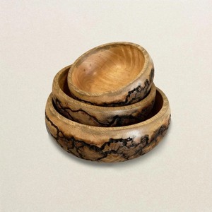 En Oferta, Tazones de Madera con Acabado Natural, Diseño Wabi Sabi, Tazones para Servir de Madera sin Recubrimiento, Artesanía Decorativa - Product Image 5