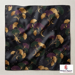 Elegant Custom Printed Luxury <b>Silk</b> <b>Scarf</b> Womens Square Headscarf Lightweight Fashion Fabric OEM ODM Manufacturer Taiwan Supplier - Product Image 1