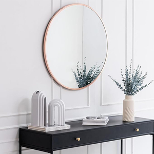 Top Best Export Quality Round Shape Copper Finished Clear Glass Wall Decorative Eco-Friendly <b>Mirror</b> Best Selling Home Living - Product Image 3