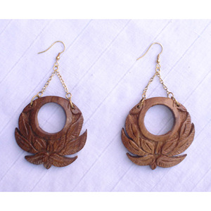Pendientes de Corazón de Madera para Mujer, Marca AYAANS CREATIONS, Hechos a Mano, Estilo Cristiano, para Bodas, Suministro Directo de Fábrica - Product Image 1