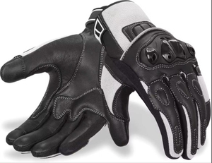 Guantes de Motociclismo de Cuero PU Premium con Capacidad de Pantalla Táctil de Fibra de Carbono, Protección Ligera para la Palma, para Ciclismo y Uso en Exteriores - Product Image 4