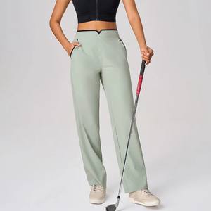 Leggings Deportivos de Golf para Mujer, Diseño OEM, Cintura Alta, Pierna Recta, Ligeros, Elásticos, Tejidos, con Bolsillos - Product Image 1