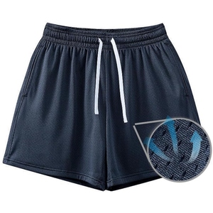 กางเกงขาสั้นออกกำลังกายผ้าตาข่ายสำหรับผู้ชาย พิมพ์โลโก้ได้ น้ำหนักเบา แห้งเร็ว ระบายอากาศดี ดีไซน์สำหรับวิ่งและเล่นกีฬา - Product Image 5