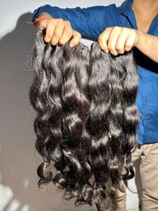 Extensiones de Cabello Remy a Precio de Fábrica, Trama Doble a Máquina, Onda Natural, Cabello Humano Indio Virgen Sin Procesar, de un Solo Donante - Product Image 4