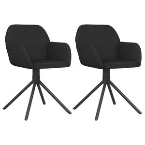 Ensemble de 2 chaises de salle à manger pivotantes noires - Product Image 2