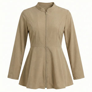 Blouse médicale élégante pour femme, à fermeture éclair, vente en gros, uniforme d'infirmière personnalisé, vêtements cliniques respirants, blouses de travail - Product Image 2