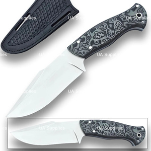 Couteau de chasse à lame fixe forgé à la main sur mesure, en acier inoxydable, pointe tombante, disponible en OEM, avec manche en G10 Micarta de 0,5 mm - Product Image 5