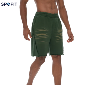 Pantalones Cortos de Hombre Tallas Grandes, Estilo Jogger, Lavado Ácido, Personalizados, de Alta Calidad, Streetwear, de Algodón Desgastado por el Sol, con Cordón Ajustable - Product Image 6