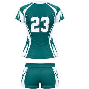 Ensemble d'uniformes de sport pour femmes en gros, maillot à col en V à séchage rapide et short pour clubs sportifs et compétitions - Product Image 2