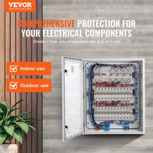 Contenitore Elettrico in Fibra di Vetro NEMA 4X 24x20x9, Cassa in Acciaio IP66 Resistente ad Acqua e Polvere per Strumenti Elettronici da Esterno e Interno - Product Image 2