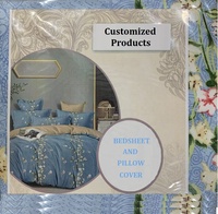 Parure de lit double 4 pièces moderne en polyester tissé imprimé de haute qualité, écologique, personnalisable, toutes saisons