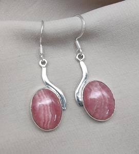 ต่างหูห้อยประดับทัวร์มาลีนสีชมพูธรรมชาติ เงินแท้ 925 รับรองโดย IGI เครื่องประดับเสริมดวงสำหรับงานแต่งงานและงานปาร์ตี้ - Product Image 5