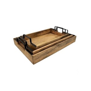 ARTISAN LIVING CREATION Table basse rectangulaire moderne en bois pour télécommandes, bougies, accessoires, décoration de salon - Product Image 2
