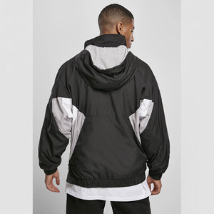Custom Design Half-<b>Zip</b> Windbreaker Jacket For Men's Color Block Casual Outdoor Winter Waterproof Hooded Windbreaker Jacket - Product Image 2