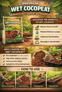 Disque de coco naturel léger, écologique et biodégradable pour la germination des graines, le jardinage, les plantes, la pépinière, l'agriculture - Product Image 4
