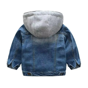 Chaqueta Varsity de Invierno 2025 para Niños, Nueva Moda Casual, Marca de Ropa Infantil, Chaqueta de Mezclilla de Algodón Suave Lavado, Venta al Por Mayor - Product Image 2
