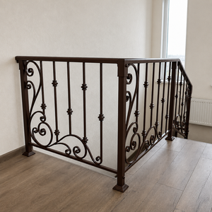 Rampe en fer forgé sur mesure et portails en fer ornemental avec décorations en volutes pour les entrées de villas de luxe et les cours - Product Image 6