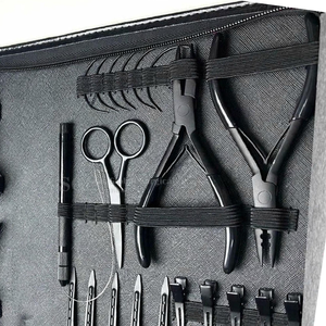Kit d'outils professionnels pour extensions de cheveux avec pinces, aiguilles à boucle et crochets pour l'application et le retrait des extensions - Product Image 6