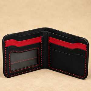 Handmade High Quality RFID Slim Crazy Horse Leather Vintage 5 Inch Wallet Men's <b>Bifold</b> Zipper Card Holder Casual Coin <b>Purse</b> - Product Image 1