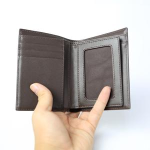 2024 tendance portefeuille à deux volets personnalisé de haute qualité en cuir de vache véritable portefeuille pour hommes de haute qualité de luxe Logo personnalisé - Product Image 5