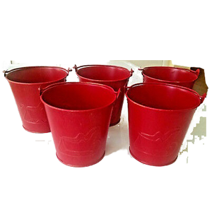 Vente en gros Décorations de Noël Seau à glace en fer blanc Seau à pop-corn de cinéma Jardinière de fleurs - Product Image 1