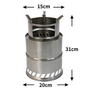 Estufa de Leña de Combustión Secundaria Ligera de Alta Eficiencia, Portátil, de Acero Inoxidable, Tipo Cohete, para Supervivencia al Aire Libre y Bushcraft - Product Image 4