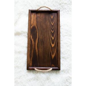 Bandejas Decorativas de Madera Natural Ecológicas y Seguras para Alimentos, Hechas a Mano, de Alta Calidad, para Servir Comida en Hoteles - Product Image 4