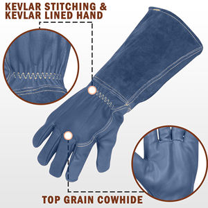 Guantes de Soldadura Industriales de Cuero con Protección Completa para las Manos, Aislamiento Térmico, Agarre Fuerte y Etiqueta Privada Personalizada - Product Image 4